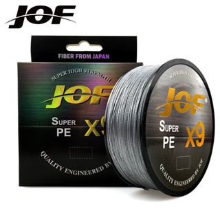 Jof สายเอ็นตกปลา PE แบบถัก 4 สี 500 ม. 300 ม. 12 9 เส้น คุณภาพสูง