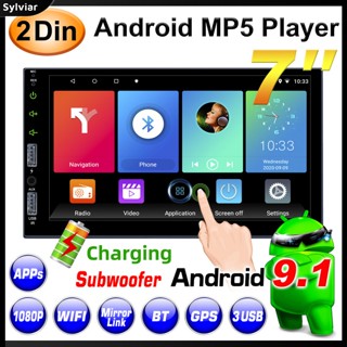 [sylviar] เครื่องเล่นมัลติมีเดีย วิดีโอ Android 9.1 หน้าจอสัมผัส 7 นิ้ว พร้อมพอร์ต Usb 4 พอร์ต สําหรับรถยนต์