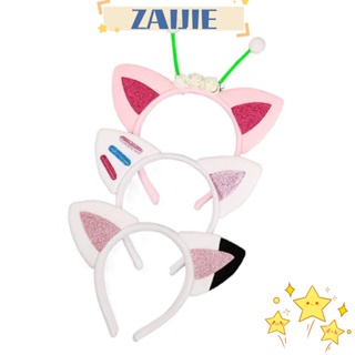 Zaijie24 ที่คาดผมตุ๊กตาสัตว์ หูแมวน่ารัก เครื่องประดับผม พรอม ปาร์ตี้ฮาโลวีน ที่คาดผมเด็กผู้หญิง