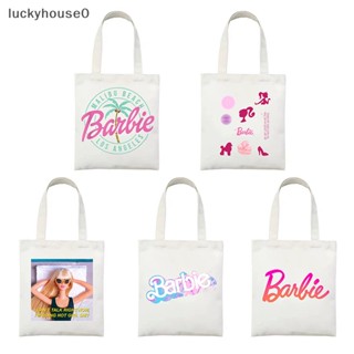 Luckyhouse0^^ กระเป๋าถือ กระเป๋าสะพายไหล่ กระเป๋าช้อปปิ้ง ผ้าแคนวาส ลายการ์ตูนตุ๊กตาน่ารัก สีชมพู สําหรับผู้หญิง