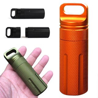 New Aluminum Alloy Pill Box Waterproof Outdoor EDC Medicine Holder Container