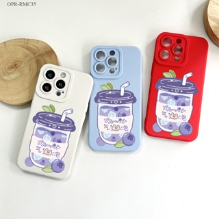 Realme C35 C30 C21Y C25Y C15 C1 เคสเรียวมี สำหรับ Blueberry Beverage เคส เคสโทรศัพท์