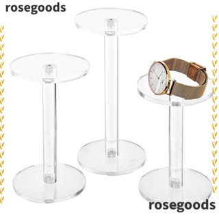 Rosegoods1 แท่นวางโชว์อะคริลิคใส ทรงกลม คุณภาพสูง สําหรับโชว์ ขายปลีก 3 ชิ้น