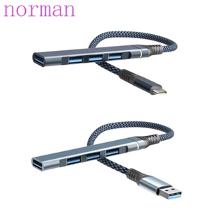 Norman อะแดปเตอร์ฮับ USB 3.0 Type-C สําหรับแล็ปท็อป คอมพิวเตอร์ PC