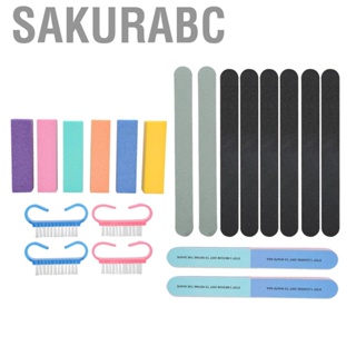 Sakurabc Nail Files and Buffers Kit Manicure Tools with File Blocks Art Sanding Polisher Buffer Block for Acrylic Nails