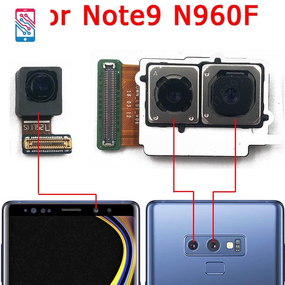 อะไหล่โมดูลกล้องหน้า หลัง แบบเปลี่ยน สําหรับ Samsung Galaxy Note 9 Note9 N960F
