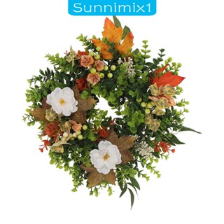 [Sunnimix1] พวงหรีดยูคาลิปตัสประดิษฐ์ สําหรับตกแต่งบ้าน ห้องรับประทานอาหาร โรงแรม หน้าต่าง เตาผิง ฮาโลวีน