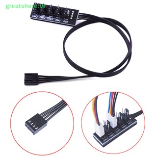 Greatshore อะแดปเตอร์ฮับพัดลมระบายความร้อน CPU 1 เป็น 5 4-Pin Molex TX4 PWM