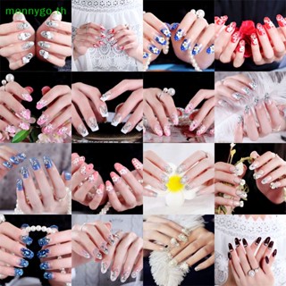 Monnygo ลูกปัดใส ลายดอกไม้ DIY สําหรับตกแต่งเล็บ 24 ชิ้น