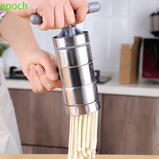 Epoch เครื่องคั้นน้ําผลไม้ ก๋วยเตี๋ยว แมนนวล DIY เครื่องมือทําอาหาร พร้อมแม่พิมพ์กด 5 ชิ้น สเตนเลส แฮนด์เมด สําหรับห้องครัว