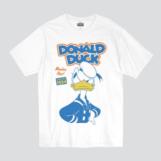 เสื้อยืดผ้าฝ้ายพิมพ์ลายขายดี  เสื้อยืดการ์ตูน Donald Duck  ลิขสิทธ์แท้ DISNEY (MK-098)