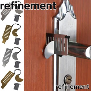 Refinement กลอนล็อกประตู โลหะ กันขโมย แบบพกพา ไม่ต้องเจาะ สําหรับหอพัก โรงแรม