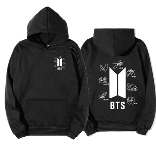 เสื้อกันหนาว มีฮู้ด ลาย BTS สไตล์เกาหลี เหมาะกับฤดูใบไม้ร่วง และฤดูหนาว