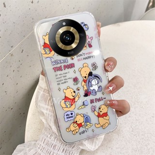 เคสโทรศัพท์มือถือซิลิโคน TPU นิ่ม แบบใส กันหล่น ลายการ์ตูนหมี Winnie น่ารัก สําหรับ Realme 11 Pro Pro+ Plus 5G Realme C53 C55 NFC 4G