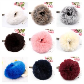 Girl Furry Scrunchie Rabbit Fur Hair Band Tail Accessories Elastic Ponytail Clearance sale