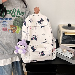 Hot Sale# New couomi backpack Japanese style simple Junior High School and senior high school student schoolbag large capacity female printed student backpack 8cc