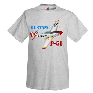 เสื้อยืด พิมพ์ลายเครื่องบิน North American P-51 Mustang พร้อม Your N#          