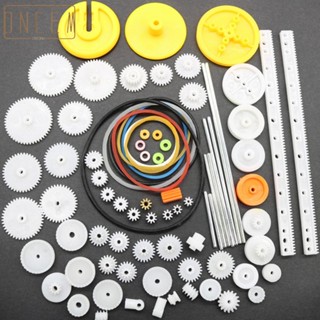 【ONCEMOREAGAIN】Plastic Gear 82Pcs Car Craft DIY For Toy Gears Kits Model Vehicle Parts