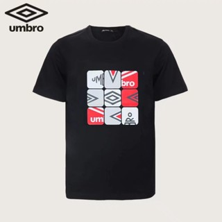 UMBRO เสื้อยืด ผ้าฝ้าย พิมพ์ลาย Nine-Grid Athleisure อเนกประสงค์