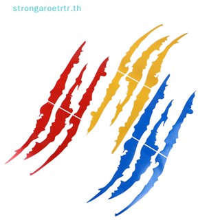 Strongaroetrtr สติกเกอร์สะท้อนแสง ลายกรงเล็บมอนสเตอร์ สําหรับติดตกแต่งรถยนต์