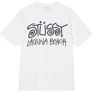 เสื้อยืดแขนสั้น ผ้าฝ้ายแท้ พิมพ์ลายตัวอักษร LAGUNA BEACH LAGUNA BEACH สําหรับผู้ชาย และผู้หญิง