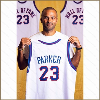 Qy 2023-2024 เสื้อกีฬาบาสเก็ตบอล ขนาดใหญ่ ลาย NBA Hall Of Fame Parker สําหรับผู้ชาย และผู้หญิง