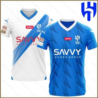 Qy 2023-24 Al Hilal Saudi Home Away Jersey เสื้อยืด แขนสั้น พลัสไซซ์ สําหรับเล่นกีฬา ฟุตบอล