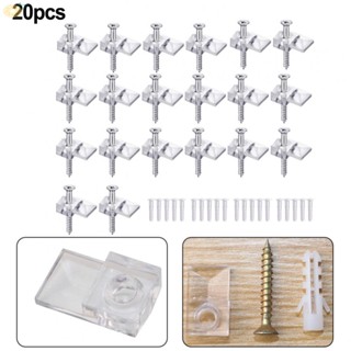 【VARSTR】Mirror Holder Clips Glass Corner Buttons Mirror Nails Replacement Transparent