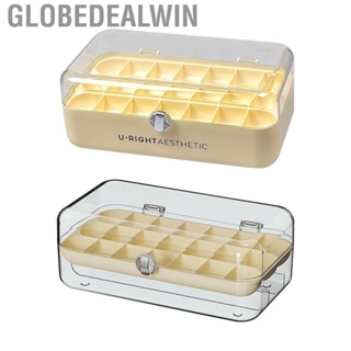 Globedealwin Jewelry Organizer Box  Multi Layer Storage Dust Resistant for Earrings