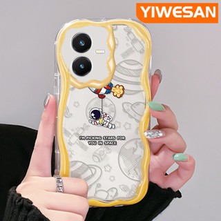 เคสโทรศัพท์มือถือแบบนิ่ม ใส กันกระแทก ลายจรวดนักบินอวกาศ แฟชั่น สําหรับ VIVO Y22 Y22s