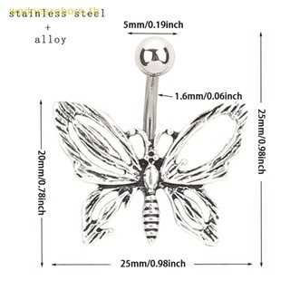 # แฟชั่น # สีเงิน ผีเสื้อ หน้าท้อง สะดือ แหวนปุ่มท้อง โลหะผสม คริสตัล บาร์ สําหรับผู้หญิง เซ็กซี่ สะดือ ร่างกาย เครื่องประดับ #