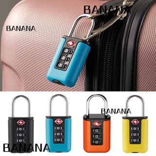 Banana1 กุญแจล็อครหัสศุลกากร TSA กันขโมย เพื่อความปลอดภัย สีตัดกัน สําหรับเดินทาง