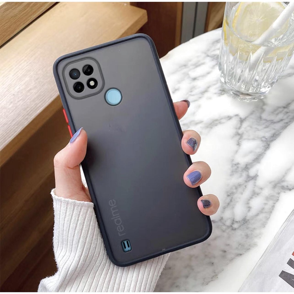 เคส Realme C25 เคสเรียลมี ขอบสีผิวด้าน เคสกันกระแทก เคสนิ่ม TPU Case