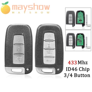 Mayshow อะไหล่กุญแจรีโมตรถยนต์ แบบพกพา 3 ปุ่ม 433MHz ID46 ชิป พร้อมชิป ID46 สําหรับยานพาหนะ