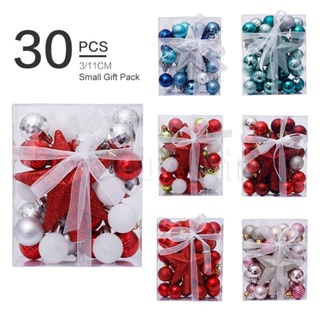 [Christmas] จี้ลูกบอลแขวนต้นคริสต์มาส 3 ซม. 30 ชิ้น ต่อชุด สําหรับตกแต่งบ้าน เทศกาลปีใหม่ งานแต่งงาน