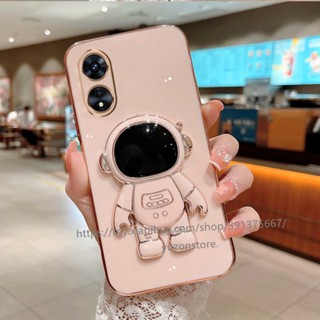 Phone Case OPO A38 4G 2023 เคสโทรศัพท์มือถือ ป้องกันกระแทก ลายนักบินอวกาศ พร้อมขาตั้ง สําหรับ