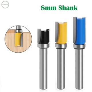 GORGEOUS~Router Bit 3pcs 8mm Bits Top Build-up Heat Resistant Coating Shank Flush