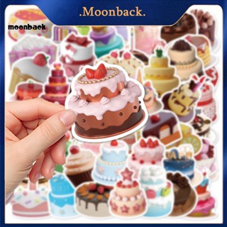 &lt;moonback&gt; 50 ชิ้น / เซต พิมพ์สี สติกเกอร์เค้กวันเกิด ตู้เย็น อุปกรณ์เสริม กล่องดินสอ สติกเกอร์เค้ก รีแพสท์