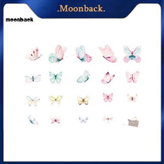 &lt;moonback&gt; 40 ชิ้น / เซต วินเทจ ผีเสื้อ สติกเกอร์ DIY ไดอารี่ อัลบั้มรูป ตกแต่งสมุดภาพ