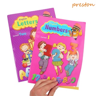 Preston หนังสือฝึกภาษาอังกฤษ ตัวอักษรภาษาอังกฤษ คณิตศาสตร์ คณิตศาสตร์ สําหรับเด็กอนุบาล