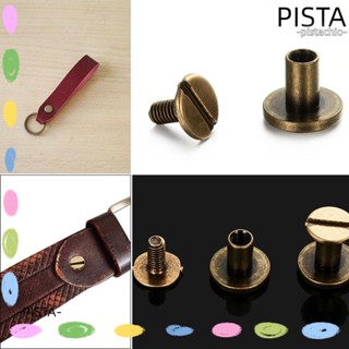 Pista สกรูหมุดย้ํา ทรงกลม 5 6.5 8 มม. DIY สําหรับเสื้อผ้า กระเป๋า รองเท้า 10 ชิ้น