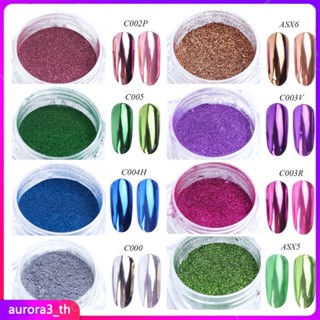 【ในการจัดส่ง】 Nail Glitter Powder 13 Intermediate Titanium Powder Magic Mirror Powder Superfine Electroplating Metal Powder Rose Gold