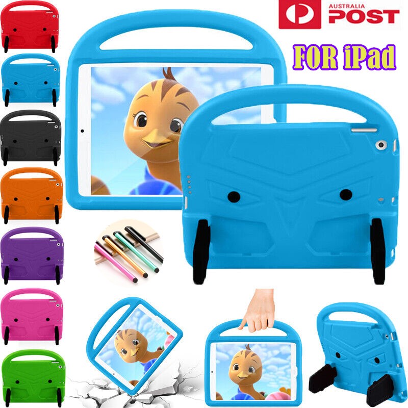 เด็กปลอดภัยสําหรับ iPad Air 1/2/3/4/5 Pro 9.7 "10.2" 2020/21 10.9" 11" 4th 5th 6th 7th 8th 9th 10th 11th Generation EVA โฟม 2017/18/19/22 ขาตั้งซิลิโคนกันกระแทกฝาครอบ