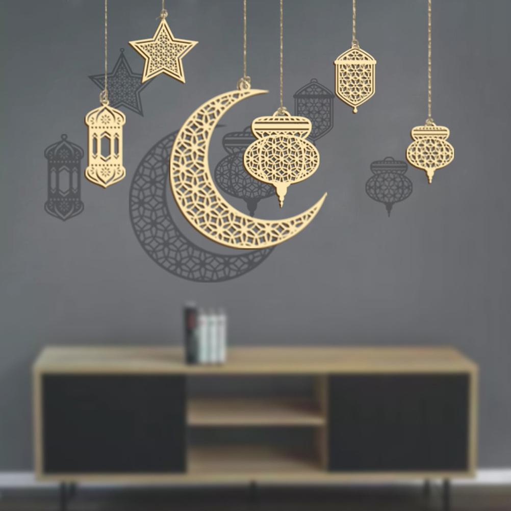 [EPAY] 1 ชุด Eid Mubarak จี้ Eid Mubarak เทศกาลอุปกรณ์ตกแต่งปาร์ตี้ปลอดสารพิษตกแต่งบ้านรอมฎอน