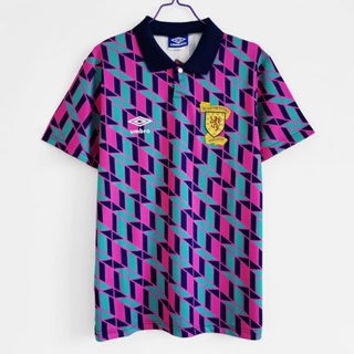 เสื้อกีฬาแขนสั้น ลายทีมชาติฟุตบอล Scotland 1988 89 Scotland สไตล์วินเทจ แห้งเร็ว ไซซ์ S - XXL สําหรับผู้ชาย