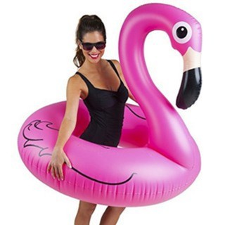 อุปกรณ์ว่ายน้ำ ห่วงยาง Flamingo Swim Tube ห่วงยางหัวนกฟลามิงโก้ ขนาด 46" OM9718