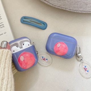 เคสหูฟัง กันน้ํา กันกระแทก ลายพีช สีฟ้า สําหรับ Airpods 1 2 3 Pro