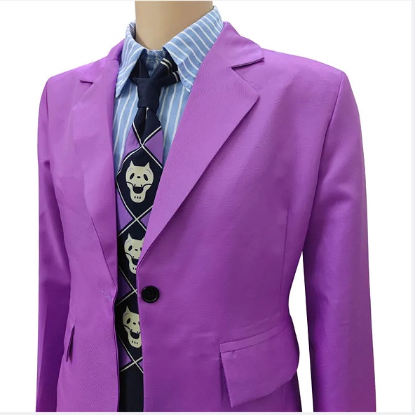 5 ซม.ผู้ชายผู้หญิงอินเทรนด์ Tie เวอร์ชั่นญี่ปุ่น JOJO Kira Yoshikage Bizarre Adventure Skull Hand Ti