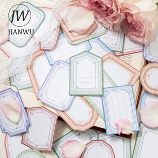 Jianwu สติกเกอร์กระดาษ ขอบกระจก 30 แผ่น DIY สําหรับตกแต่งเครื่องเขียน