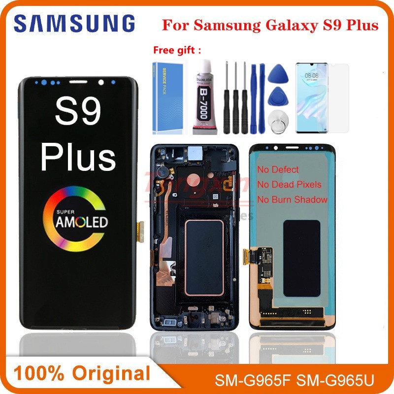 6.2 "; AMOLED สําหรับ Samsung Galaxy S9 Plus G965 G965F จอแสดงผล LCD Touch Screen Digitizer สําหรับ 